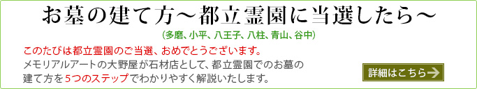 お墓の建て方～都立霊園に当選したら～