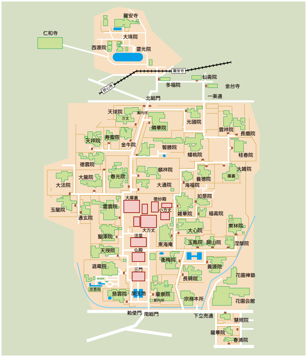 妙心寺 境内案内図